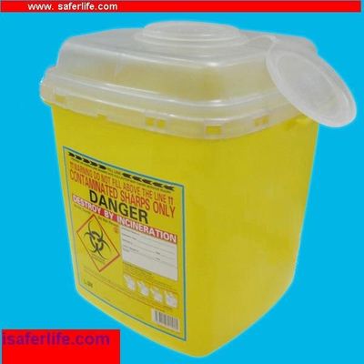 10L yellow color medical pedal bin hospital plastic foot clinical waste bin