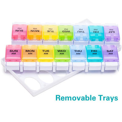 Factory Box 2 Times Day Pica Pastilla Pastilleros Waterproof Aluminum Pill Case