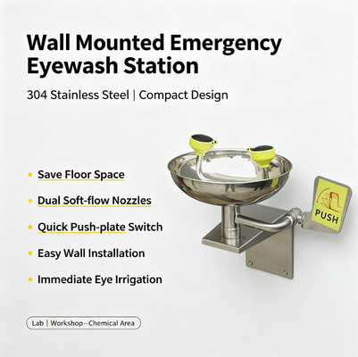 Wall‑Mounted Emergency Eyewash Station