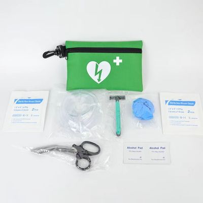 구조 키트 미니 CPR 첫 번째 응급 키트 나일론 가방과 키 체인 CPR 생명과 키 링