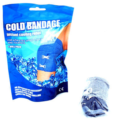 Cold Wrap Elastic Bandage Ice Bandage with 7.5cmx3.2m and 10cmx3.2m Sizes Made of Cotton for Injuries